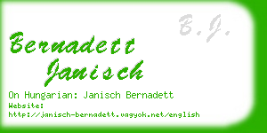 bernadett janisch business card